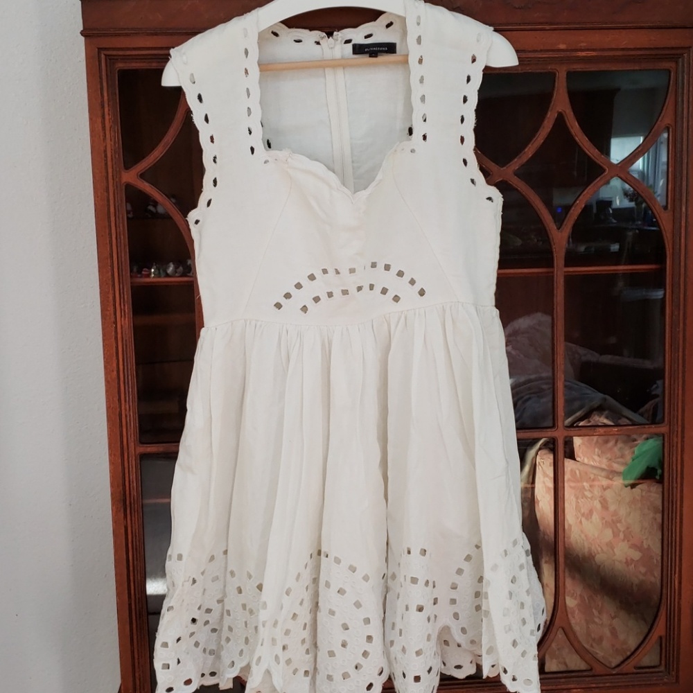 Linen summer macrame dress